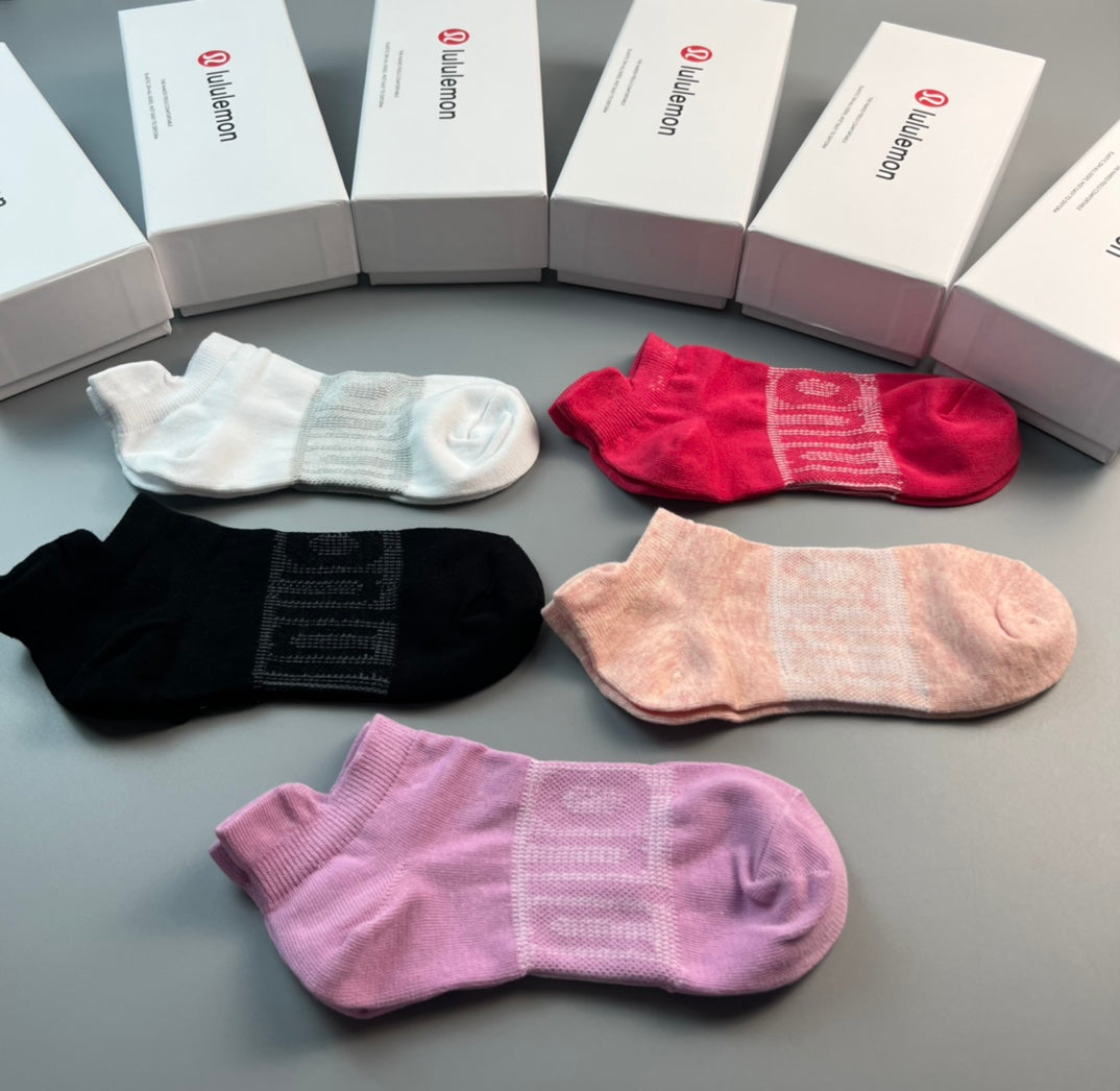 Lululemon Cotton No-Show Socks - 5-Pair Set
