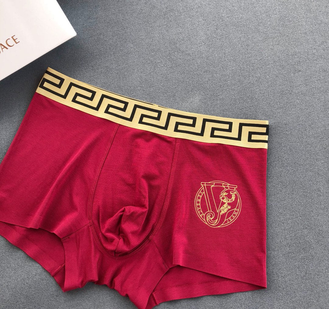 Versace Greek-Key Waistbands And Medallion Motifs Men's Boxer Briefs - 3-Piece Box