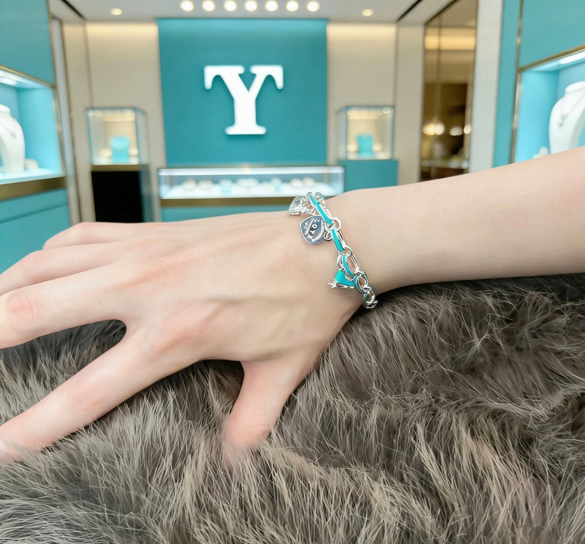 Martin Graham bracelet in polished metal-tone – styled product view