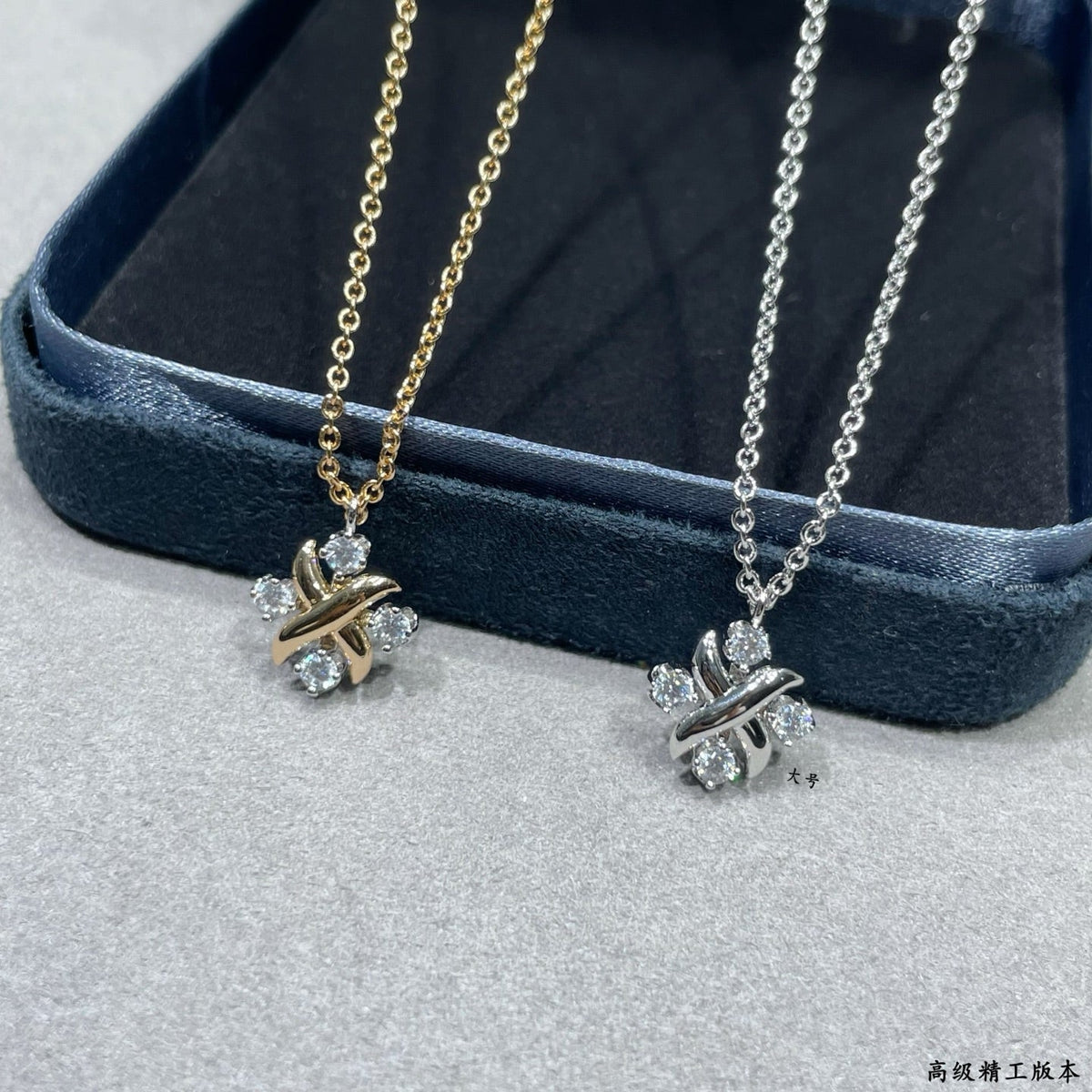 Martin Graham pendant necklace in polished metal-tone – styled product view