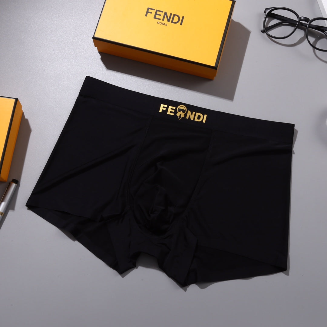 Fendi 82.5% Nylon & 17.5% Spandex Monster Series Seamless-Cut Men's Boxer Briefs - 3-Piece Box
