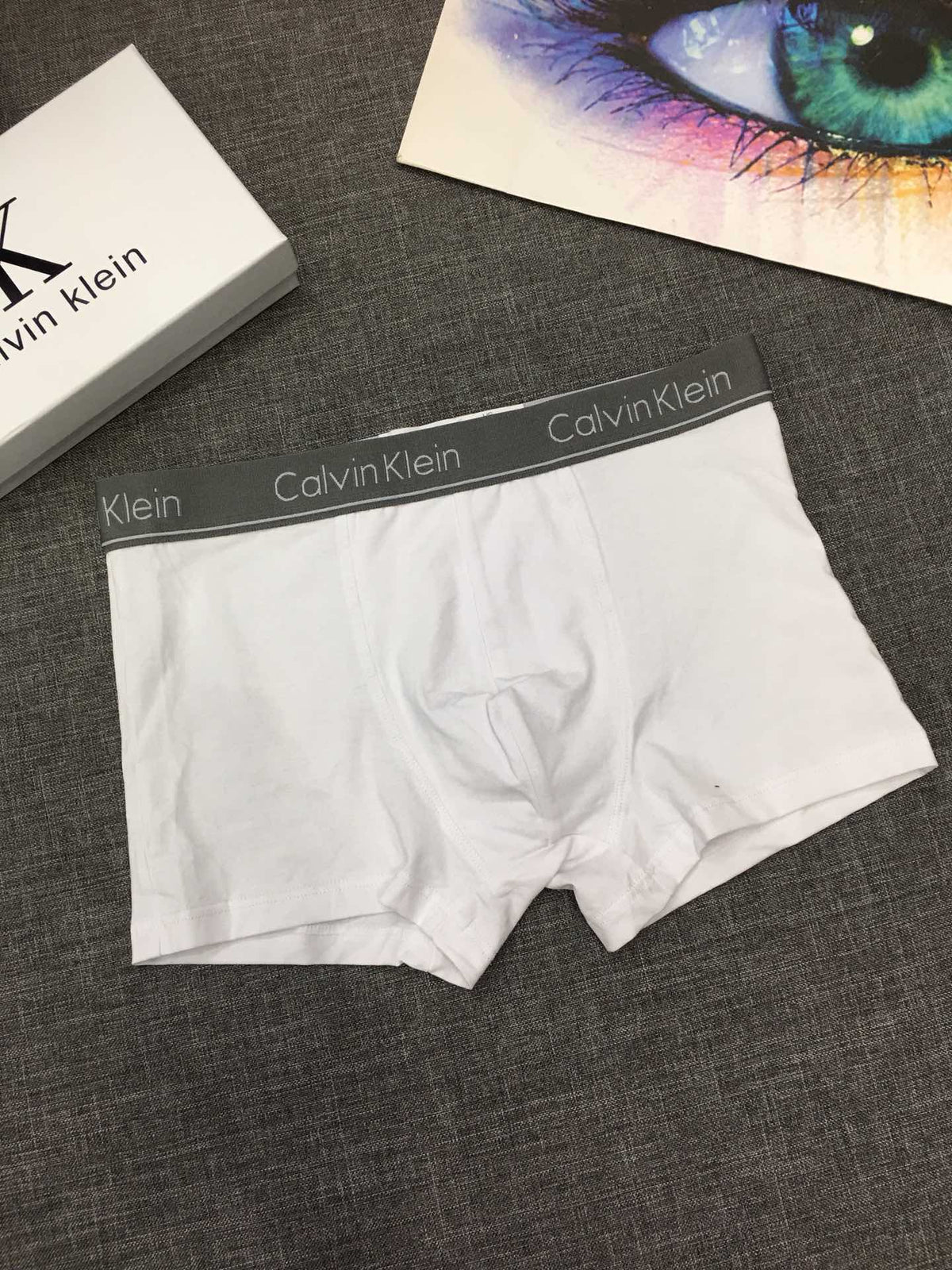 Calvin Klein Cotton-spandex blend Slim Contrast Waistbands Men's Boxer Briefs - 3-Piece Box
