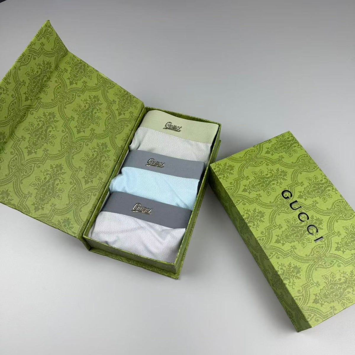 Gucci Mulberry silk Seamless-Cut Men's Boxer Briefs - 3-Piece Box