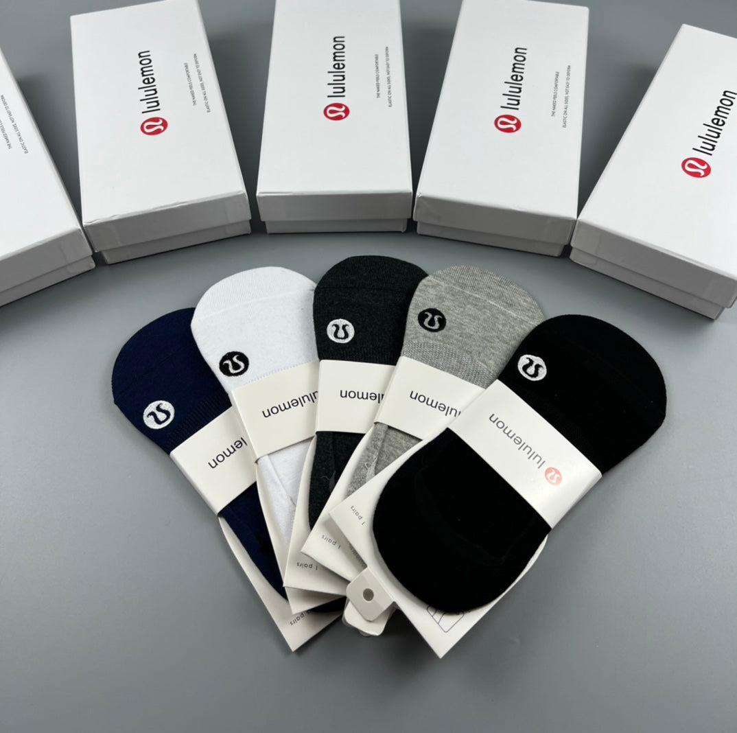 Lululemon Cotton No-Show Socks - 5-Pair Set