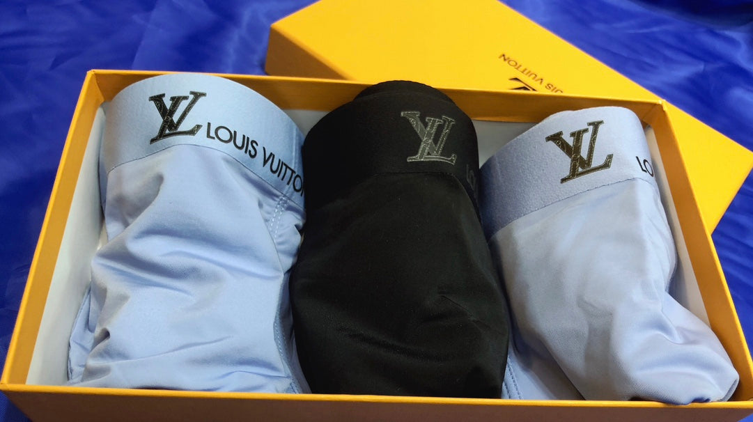 Louis Vuitton Clean Logo Waistbands Men's Boxer Briefs - 3-Piece Box