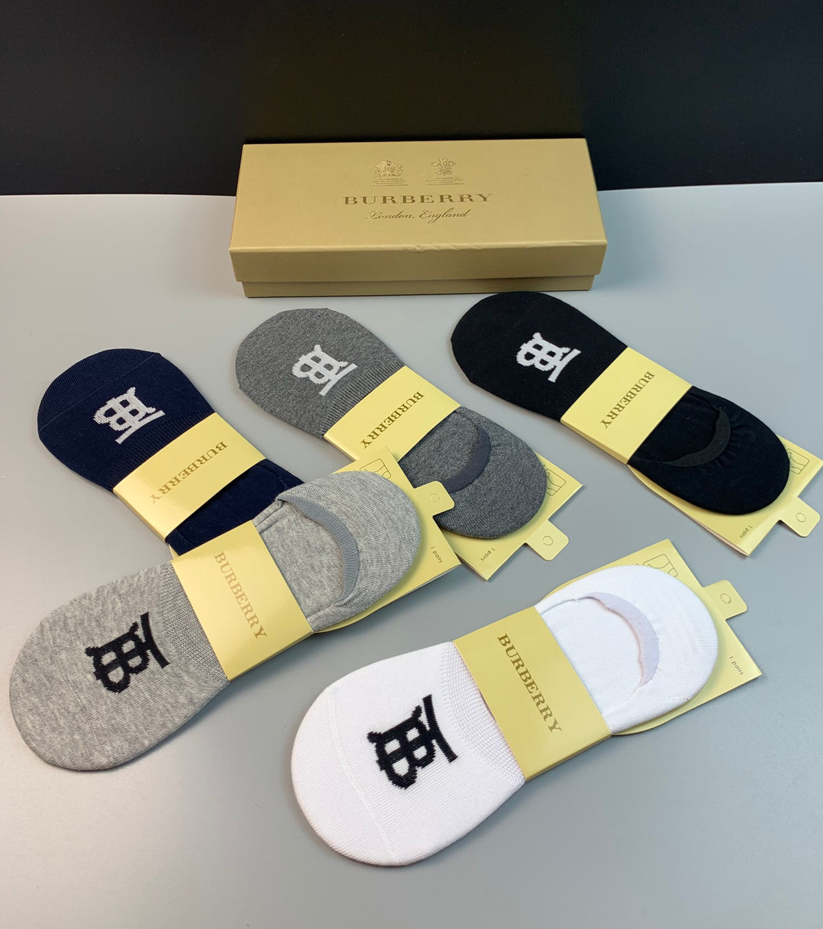Burberry Bold Initial No-Show Socks - 5-Pair Set