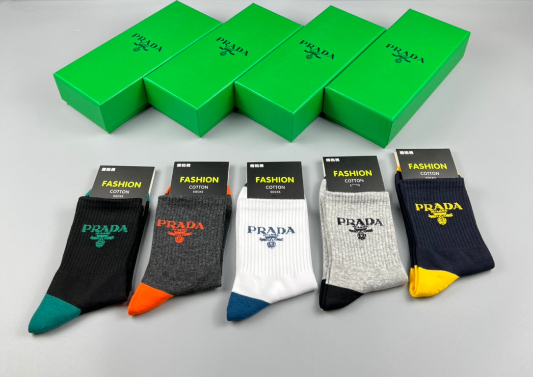 Prada Colour-Block Crew Socks - Assorted Set