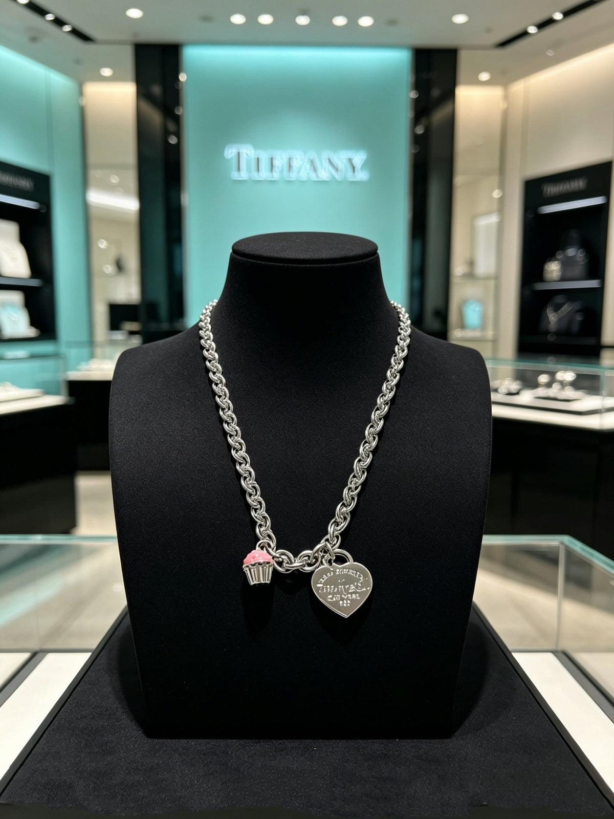 Martin Graham pendant necklace in polished metal-tone – styled product view