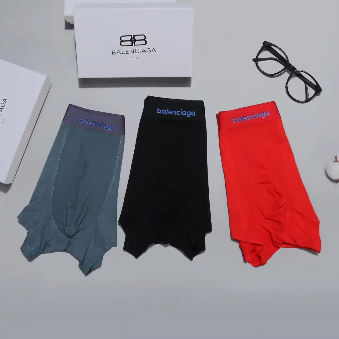 Balenciaga Contrast Wordmarks Men's Boxer Briefs - 3-Piece Box