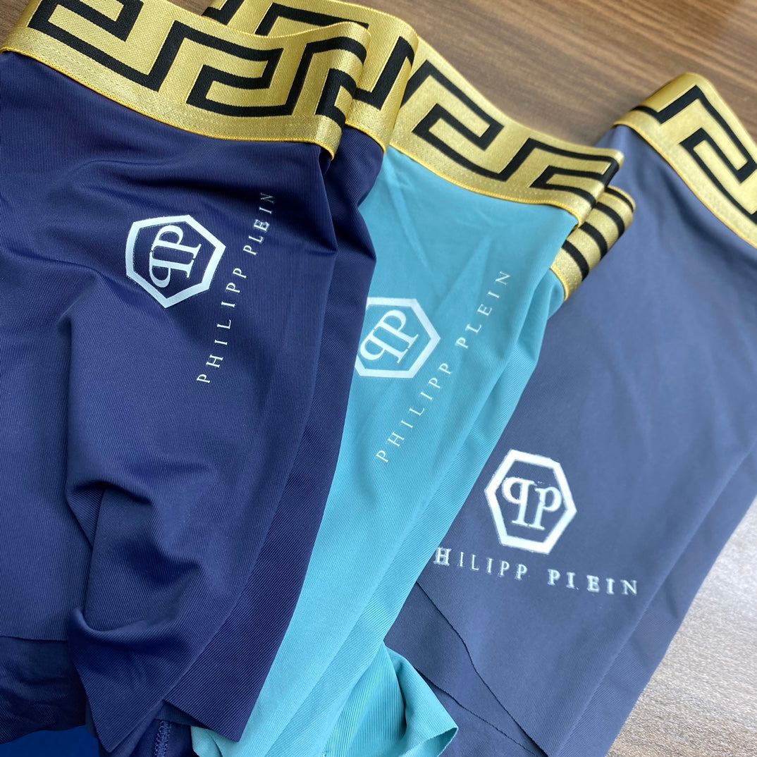 Philipp Plein Geometric Waistband Men's Trunk Underwear - 3-Piece Box