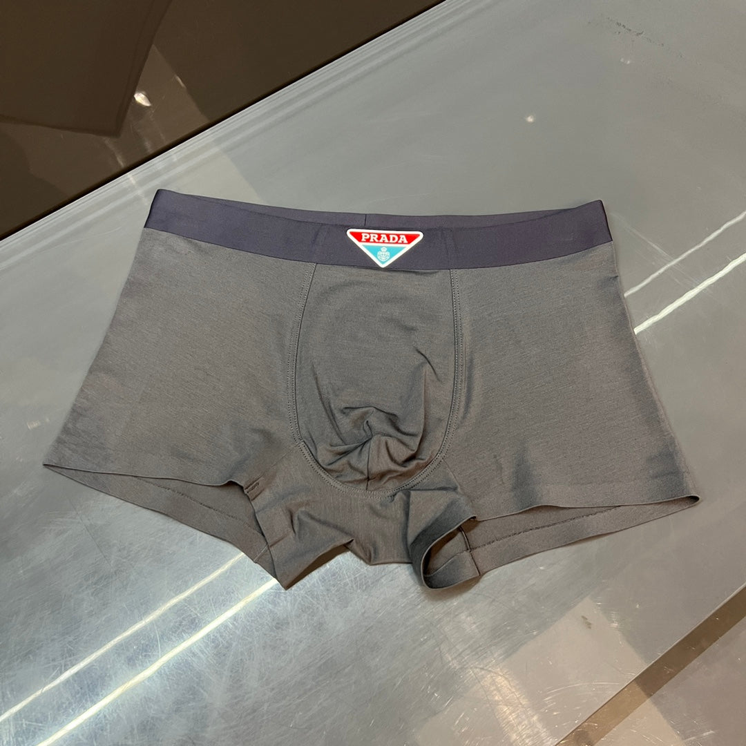 Prada Triangular Front Emblems Men's Boxer Briefs - 3-Piece Box