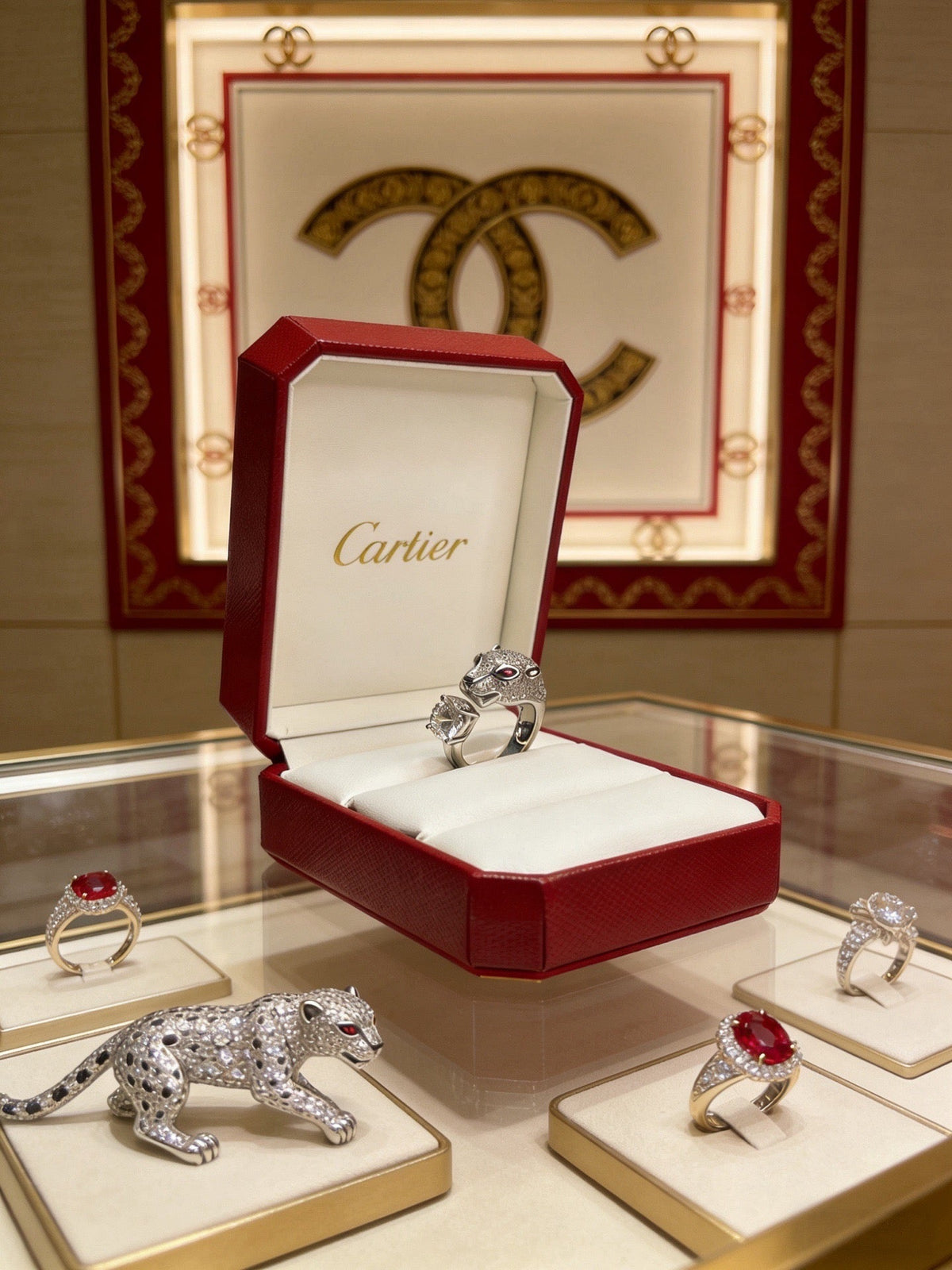 Martin Graham ring in polished metal-tone – close-up detail
