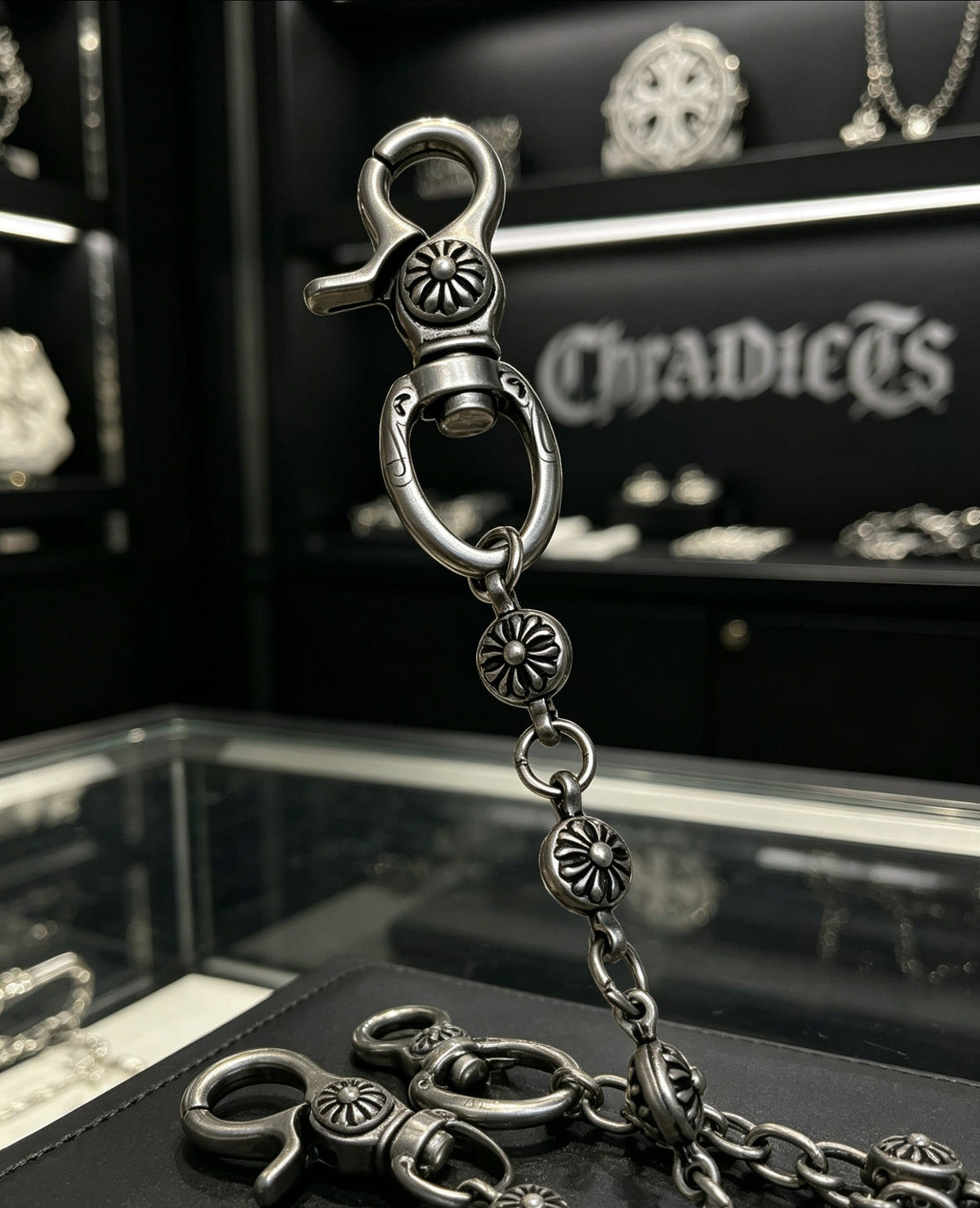 Martin Graham chain accessory in polished metal-tone – styled product view