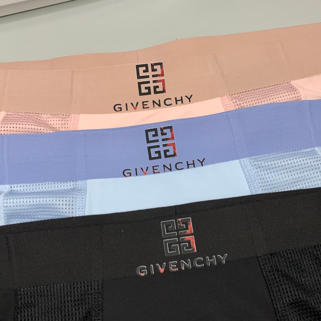 Givenchy Clean Logo Waistbands Men's Boxer Briefs - 3-Piece Box