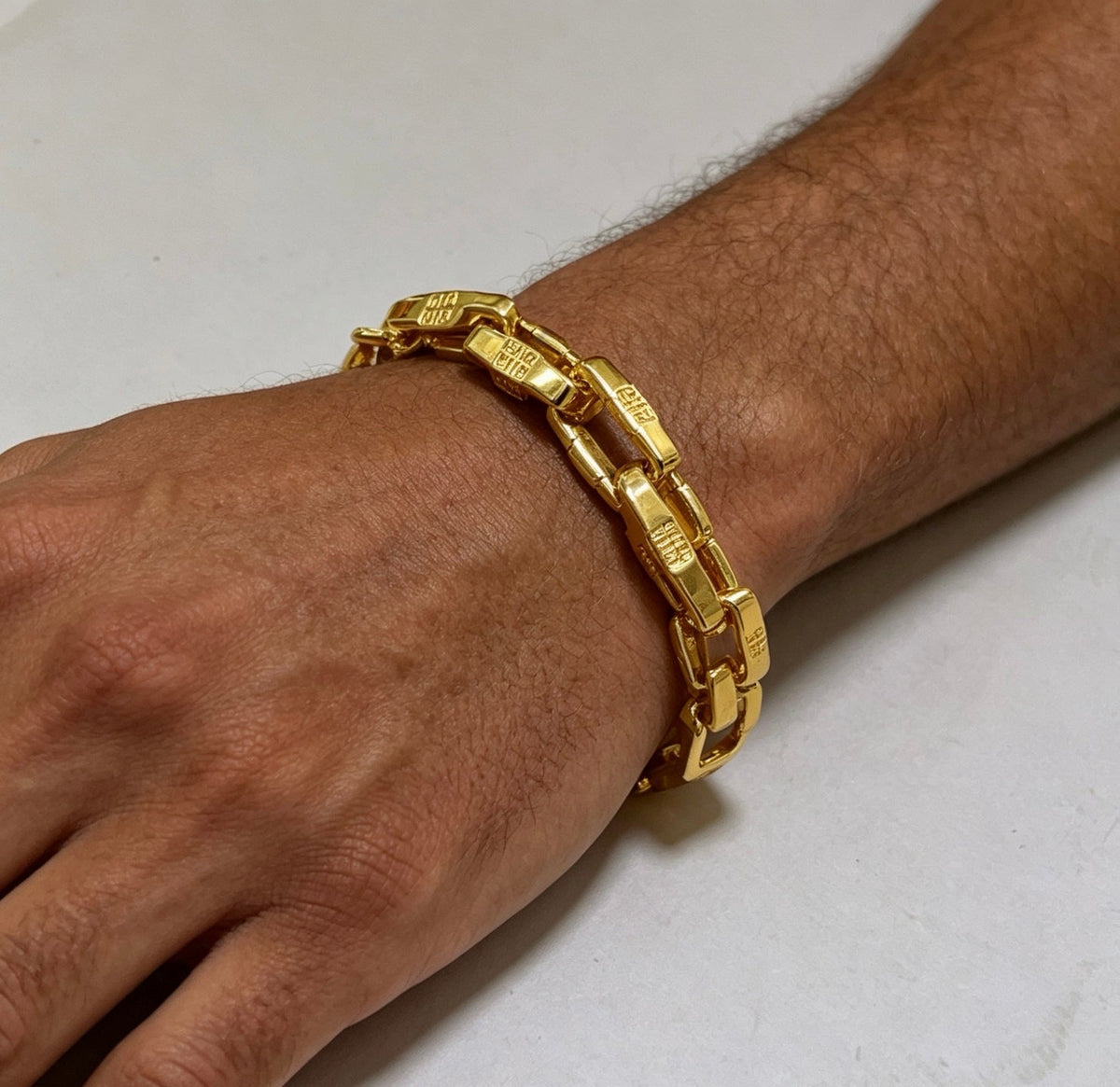 Martin Graham bracelet in polished metal-tone