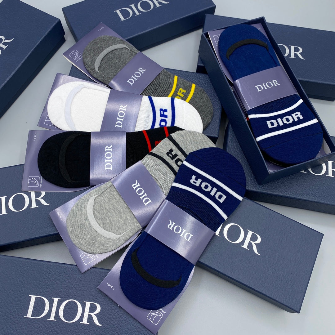 Dior Colourful Stripe No-Show Socks