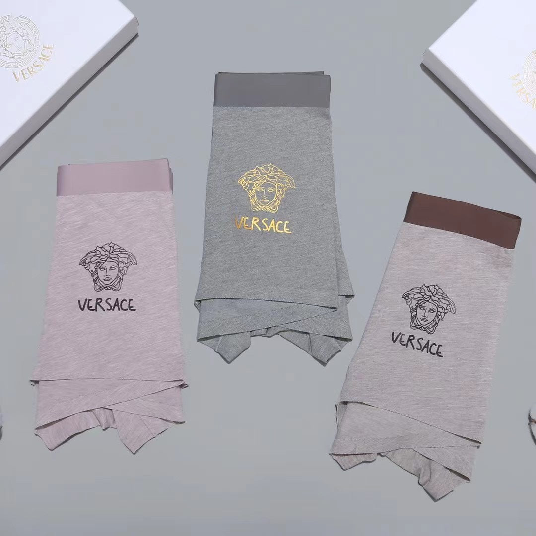 Versace Gold-Tone Medallion Men's Boxer Briefs - 3-Piece Box