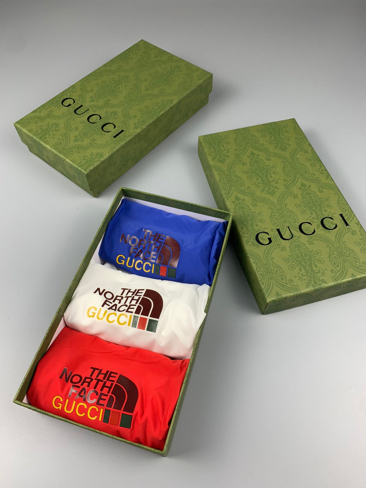 Gucci Contrast Logo Waistbands Men's Boxer Briefs - 3-Piece Box