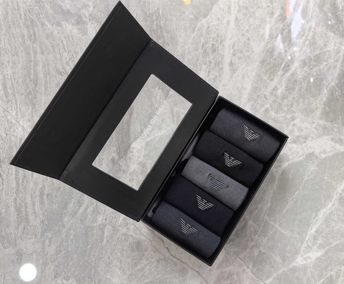Emporio Armani Business Crew Socks - 5-Pair Box