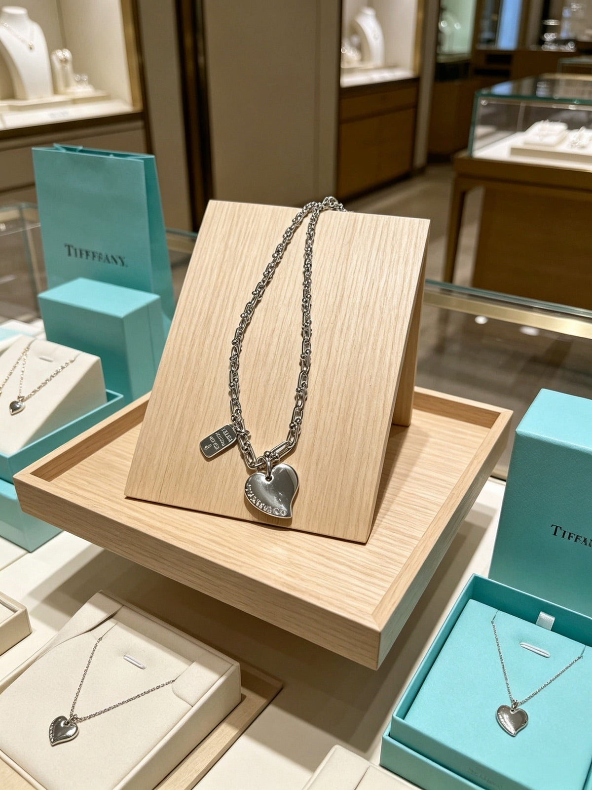 Martin Graham pendant necklace in polished metal-tone – styled product view