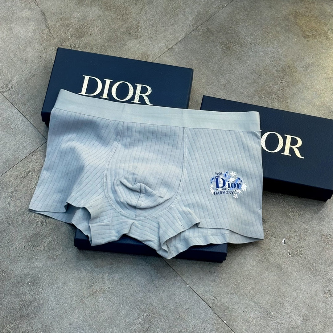 Dior Floral Logo Men's Trunk Underwear - 3-Piece Box