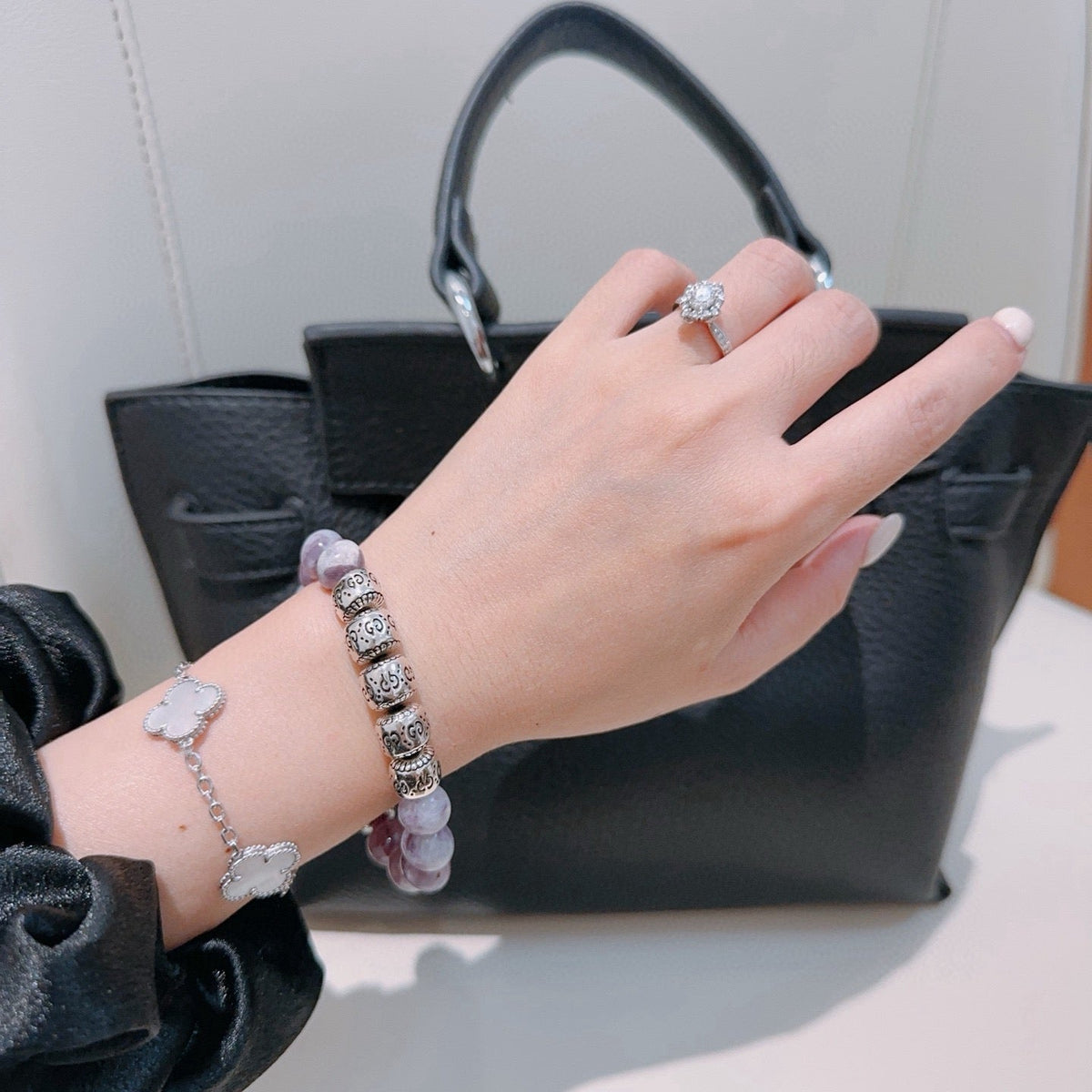 Martin Graham bracelet in polished metal-tone – styled product view