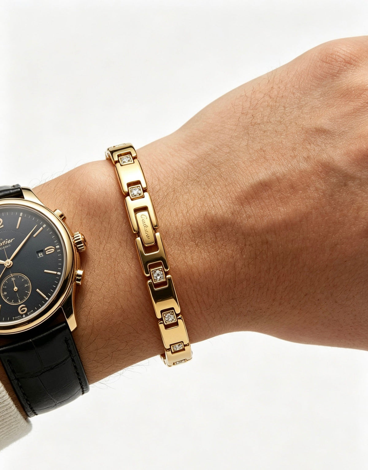 Martin Graham bracelet in polished metal-tone – close-up detail