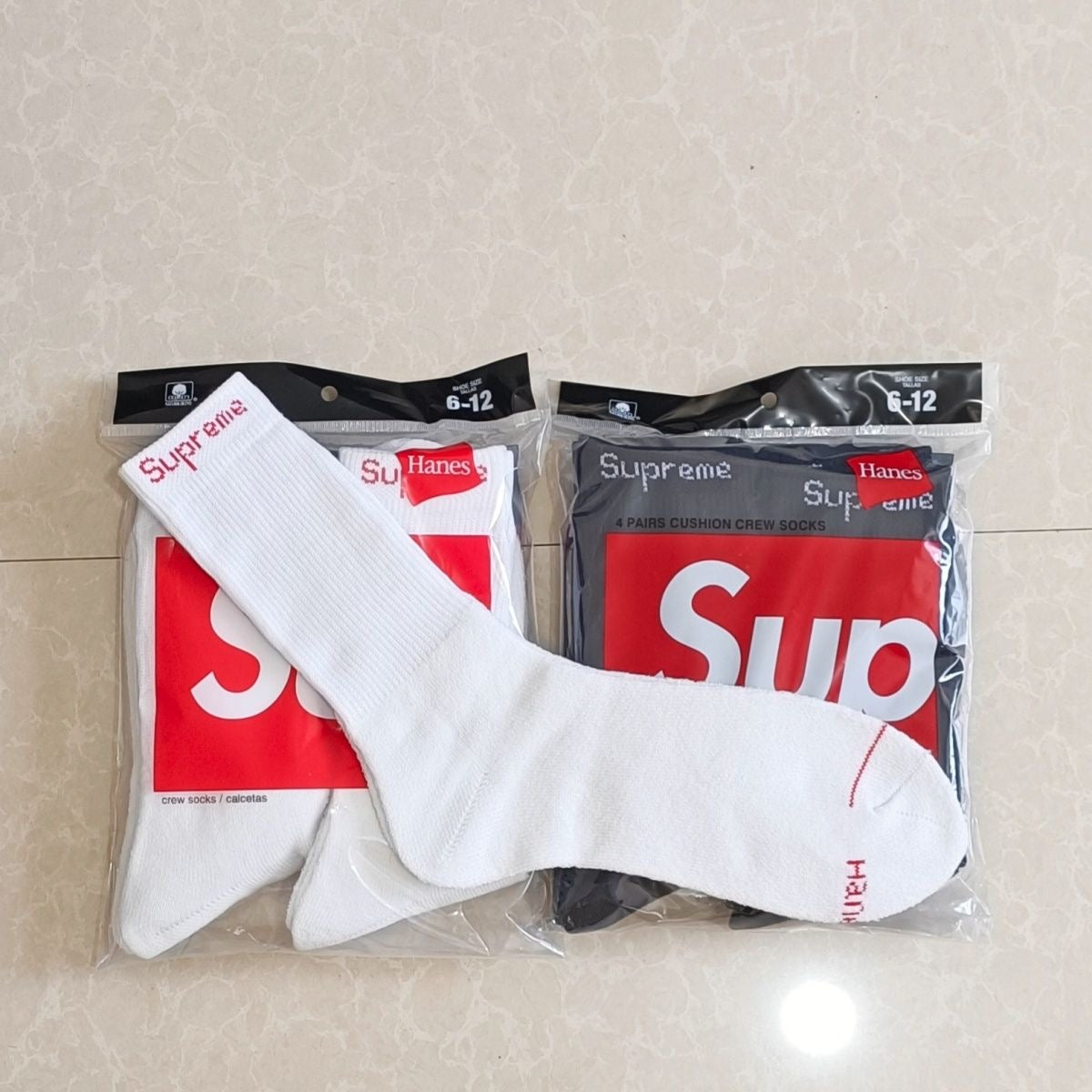 Supreme Cotton Crew Socks - 4-Pair Set