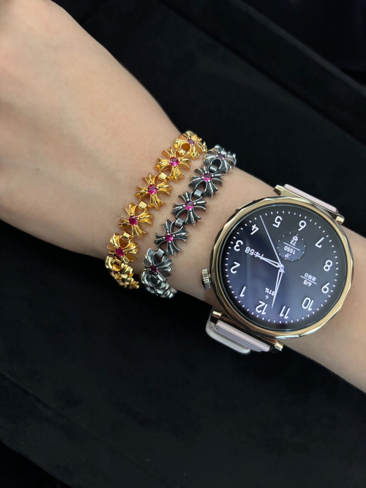 Martin Graham bracelet in polished metal-tone – styled product view