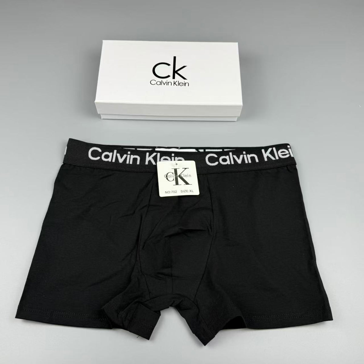 Calvin Klein Red, White, Navy, Grey & Black Cotton Men's Boxer Briefs - 3-Piece Box