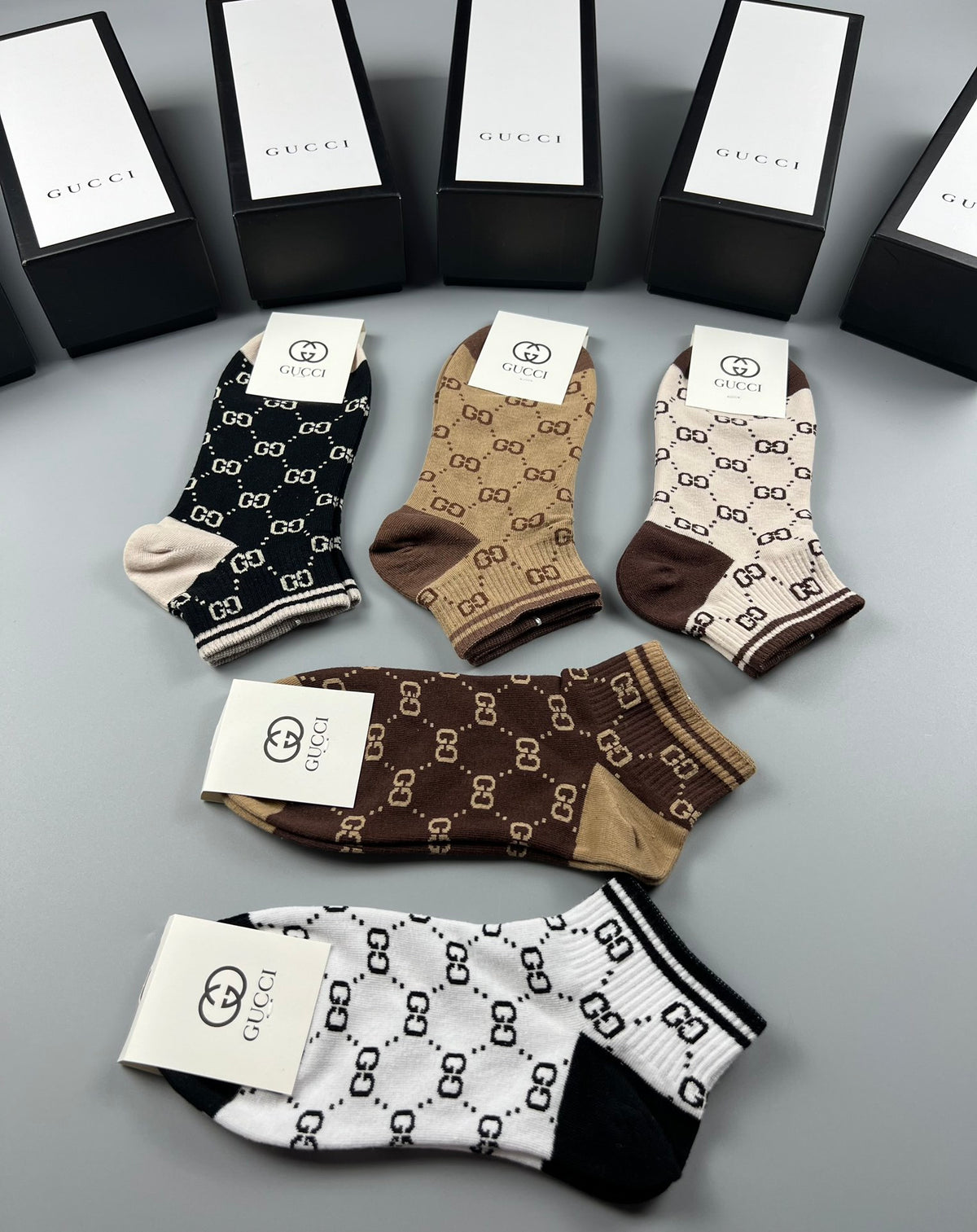 Gucci Cotton Socks – 5-Pair Pack