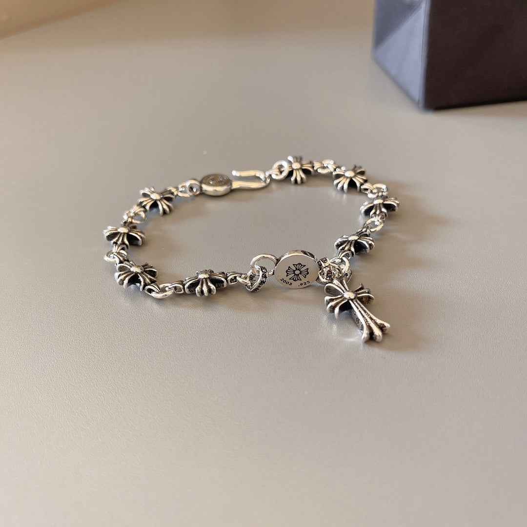 Martin Graham bracelet in polished metal-tone – styled product view