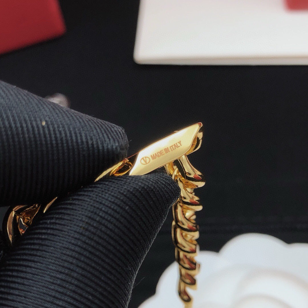 Martin Graham bracelet in polished metal-tone