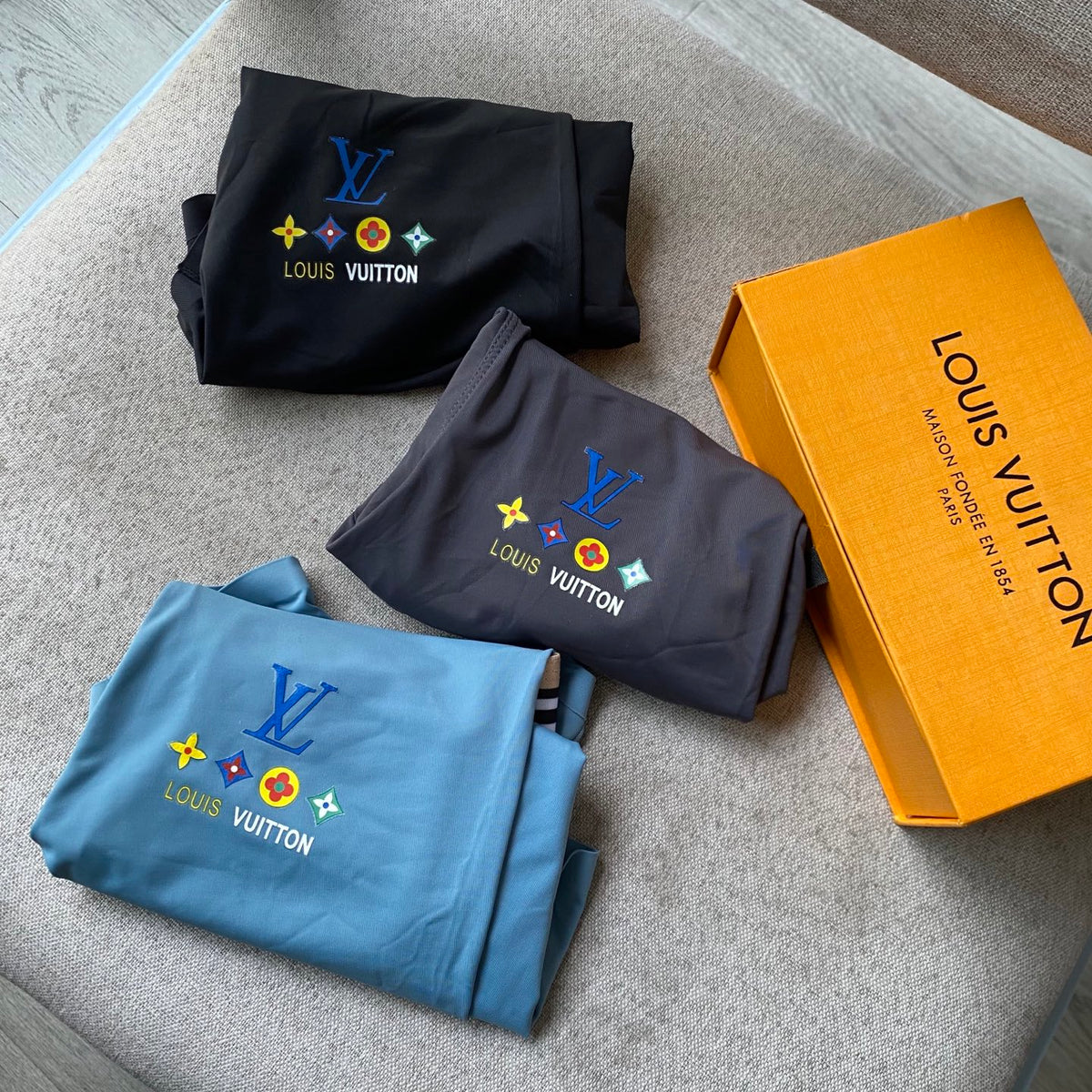 Louis Vuitton Navy & Blue Men's Boxer Briefs - 3-Piece Box