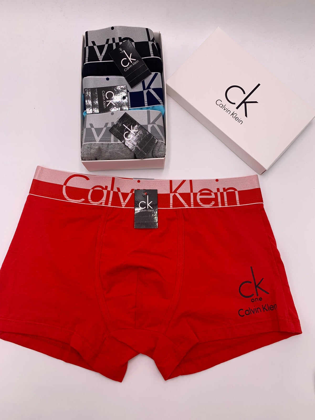Unbranded Cotton Contrast Logo Waistbands Men's Boxer Briefs