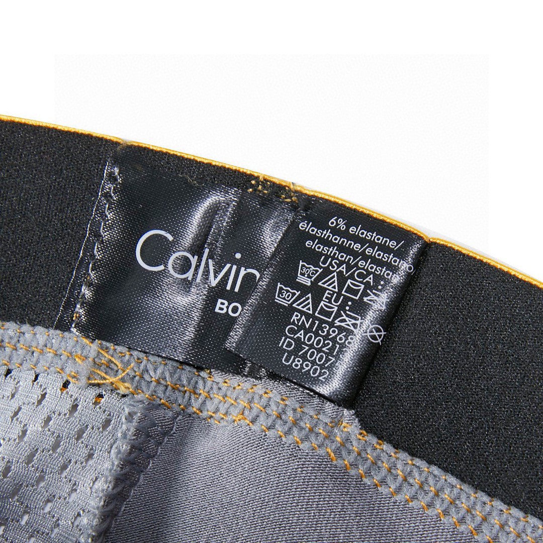 Calvin Klein Mesh Panels And Metallic-Gold Waistbands Men's Boxer Briefs - 3-Piece Box