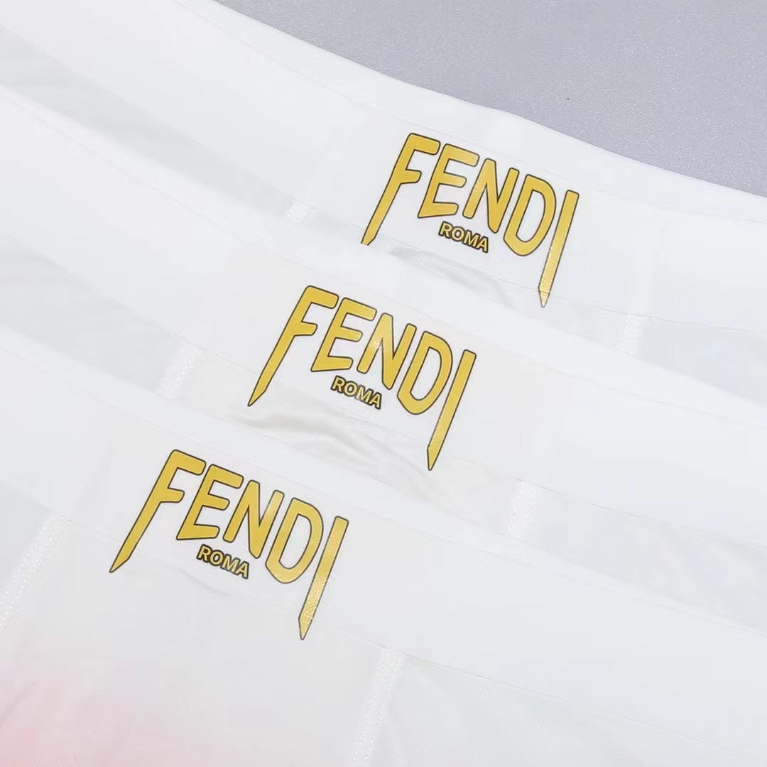 Fendi Broad Logo Waistbands Men's Boxer Briefs - 3-Piece Box