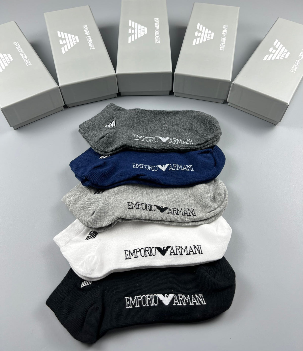 Emporio Armani Cotton Breathable Socks – 5-Pair Pack
