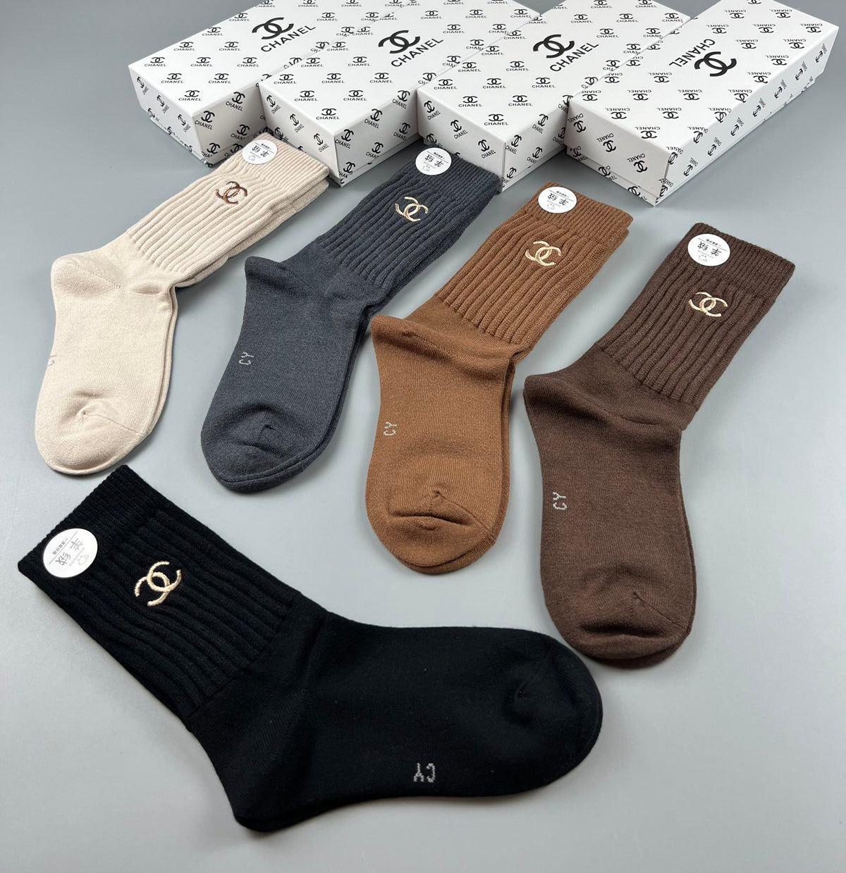 Chanel Classic Ankle Socks - 5-Pair Box