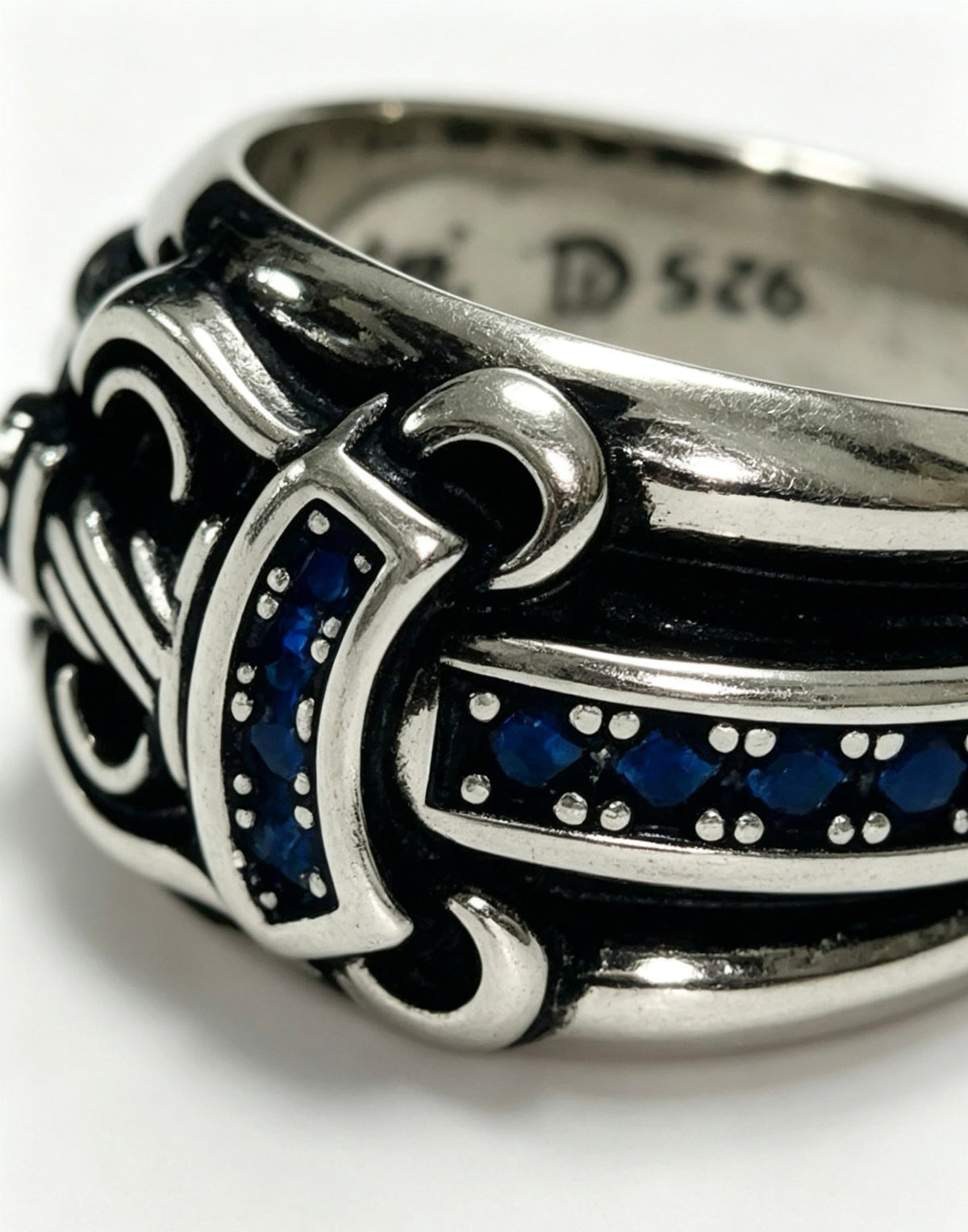 Martin Graham ring in polished metal-tone – styled product view