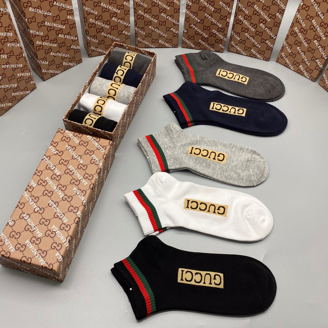Gucci 83/17 Nylon-Spandex Breathable Socks – 5-Pair Pack