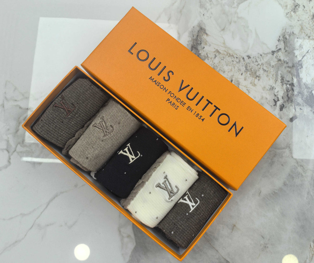 Louis Vuitton Combed Cotton Crew Socks - 5-Pair Set