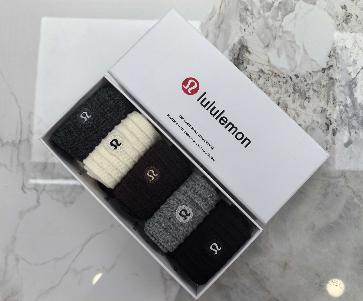 Lululemon Combed Cotton Crew Socks - 5-Pair Set