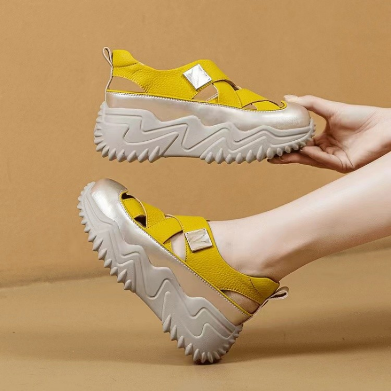 Women's Hollow Sandals with Thick Sole Clothing & Accessories