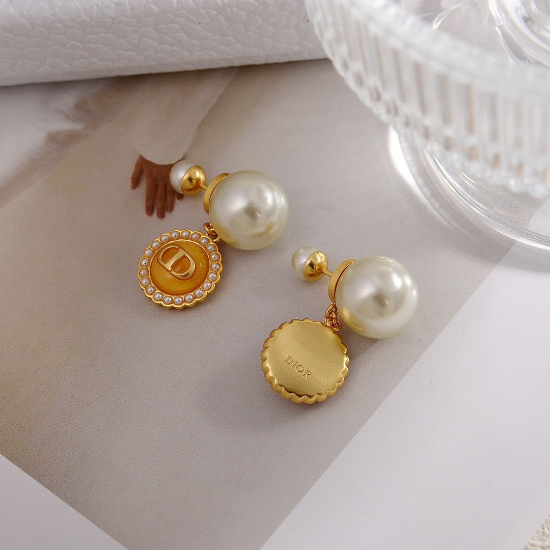 Martin Graham stud earrings in polished metal-tone – main product view