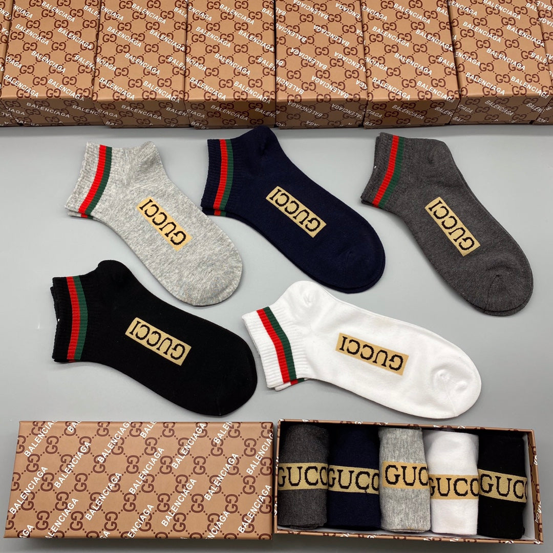 Gucci 83/17 Nylon-Spandex Breathable Socks – 5-Pair Pack