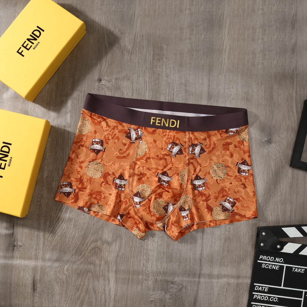 Fendi Floral Print Men's Trunk Underwear - 3-Piece Box
