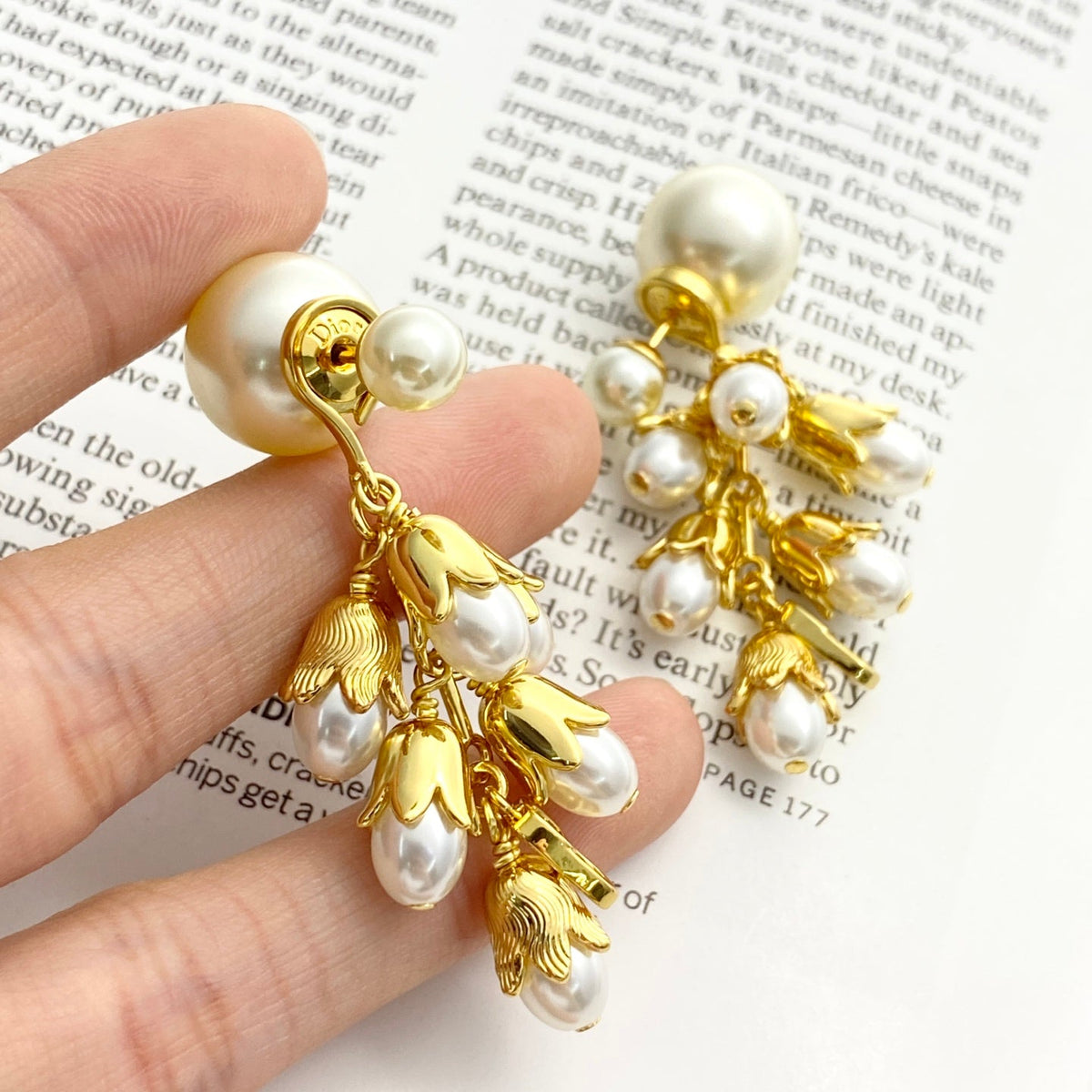 Martin Graham stud earrings in polished metal-tone – main product view