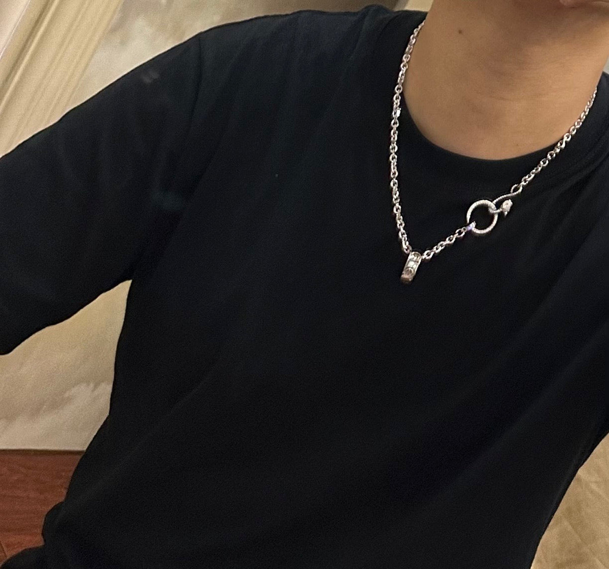 Martin Graham pendant necklace in polished metal-tone – main product view
