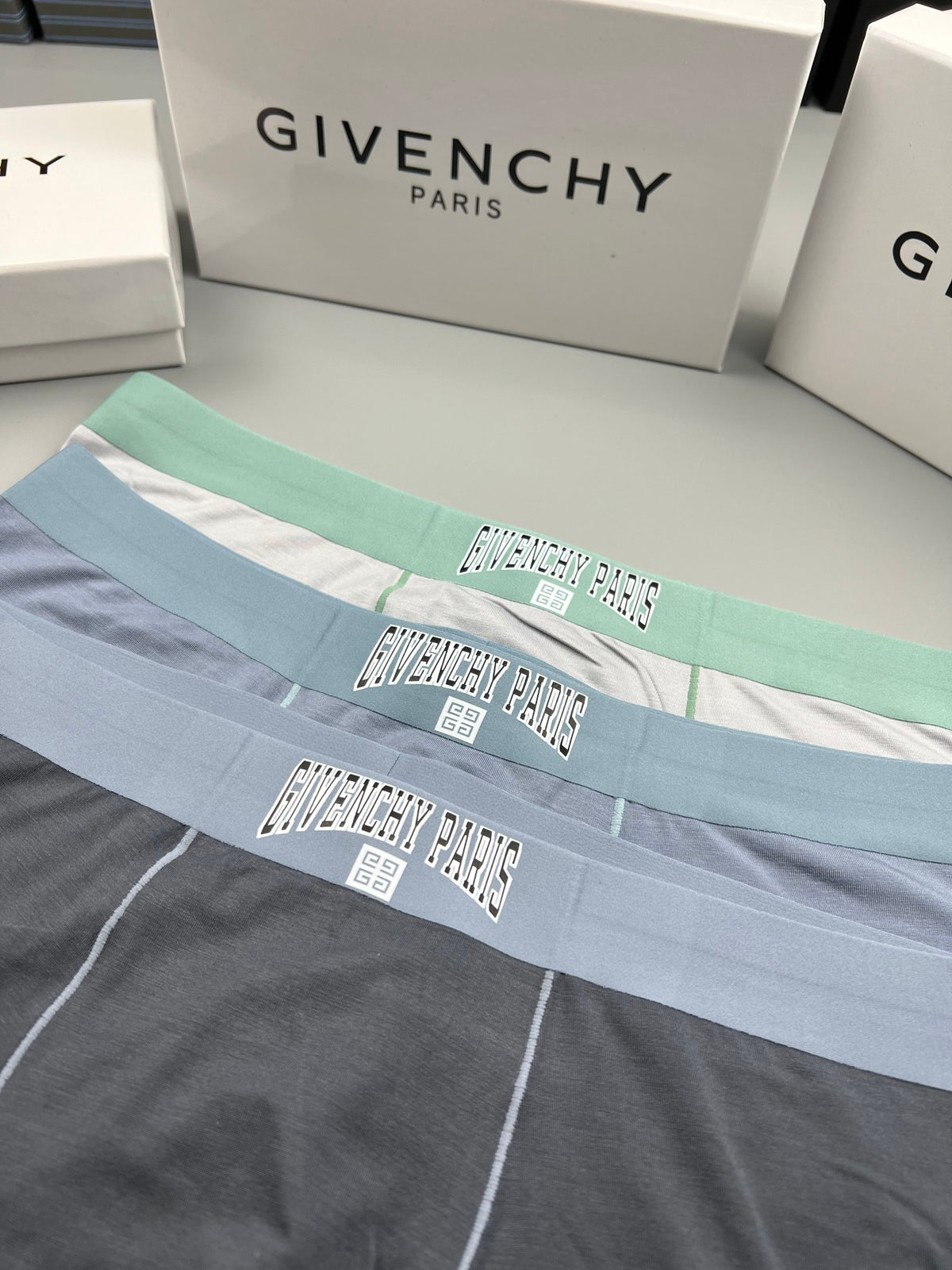 Givenchy Modal Tonal Waistbands Men's Boxer Briefs - 3-Piece Box